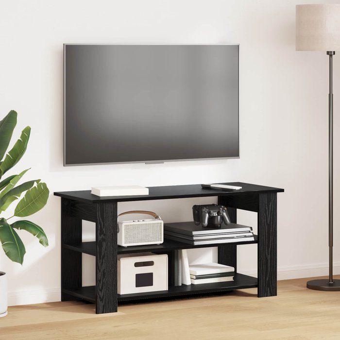 Mueble de tv de roble negro, 100 x 40 x 50 cm