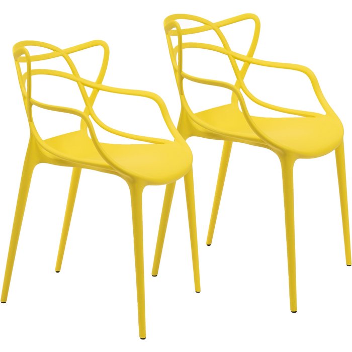 Pack de 2 sillas thonet amarillas