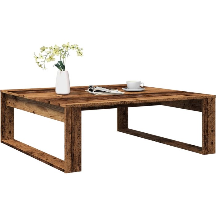 Maison exclusive - mesa de centro madera de ingeniería envejecida 100x100x35 cm
