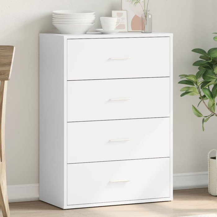 Aparador blanco 60x31x84 cm de madera contrachapada