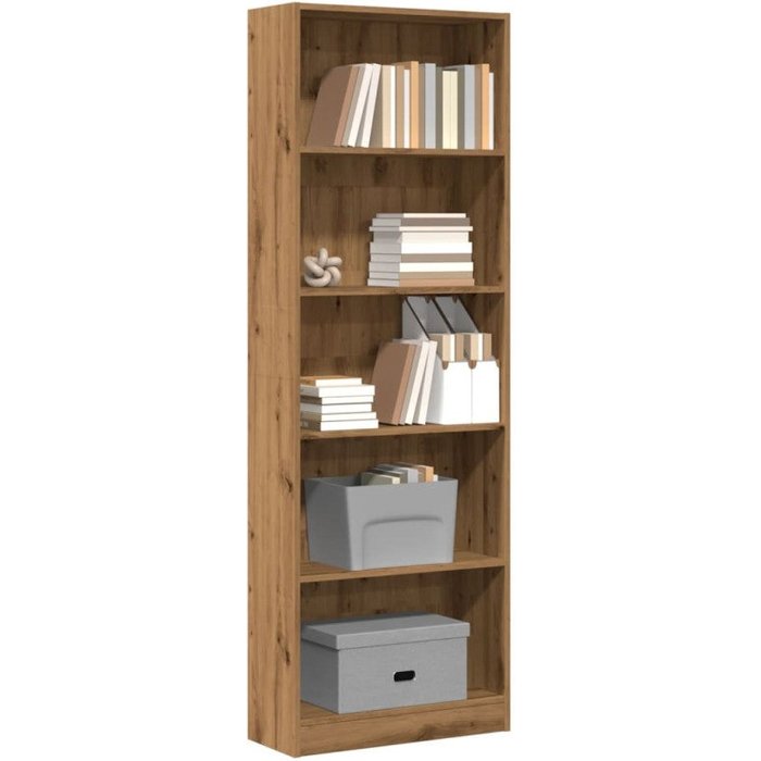 Librería artisan roble 60x24x176 cm madera de ingeniería vidaxl