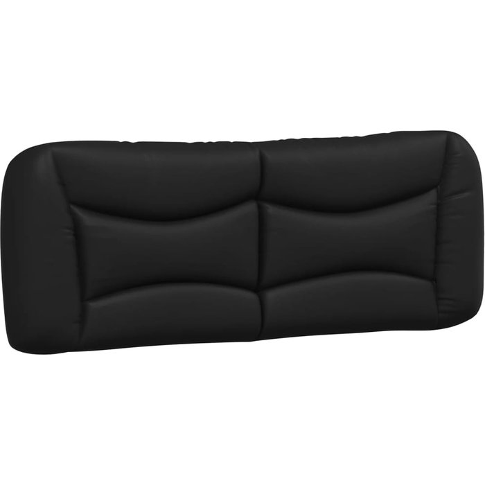 Cabecero de cama acolchado cuero sintético negro 120 cm - comfortxl