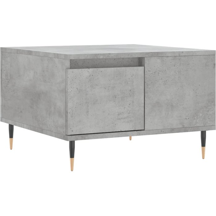 Mesa de centro de contrachapado gris hormigón 55x55x36,5 cm - comfortxl