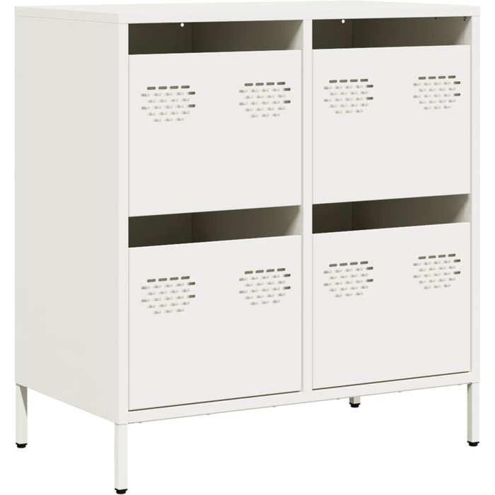 Aparador de acero laminado en frío blanco 68x39x73,5 cm unico / blanco