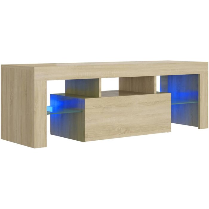 Mueble tv con luces led roble sonoma 120x35x40 cm