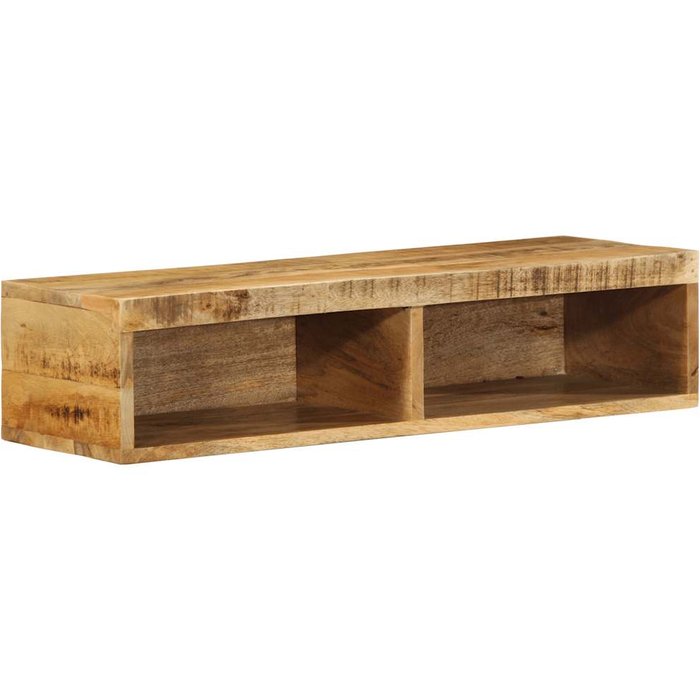 Mueble de tv de pared 80x30x19 cm madera maciza de mango en bruto