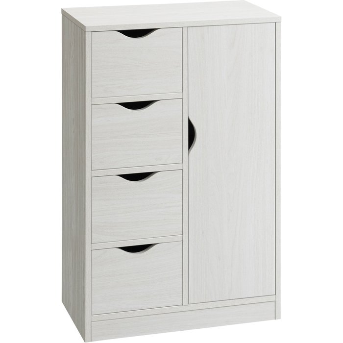 Aparador blanco 4 cajones 54x29x83cm multifuncional salón comedor