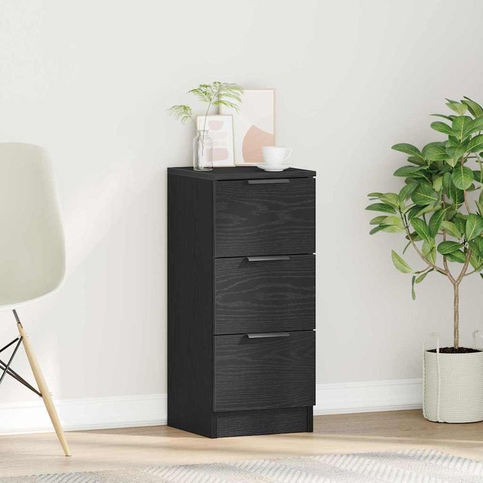 Maison exclusive - vitrina roble negro 30 x 30 x 70 cm madera contrachapada