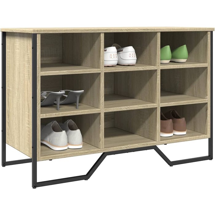 Zapatero sonoma de roble, 90x38x61,5 cm, madera de ingeniería.