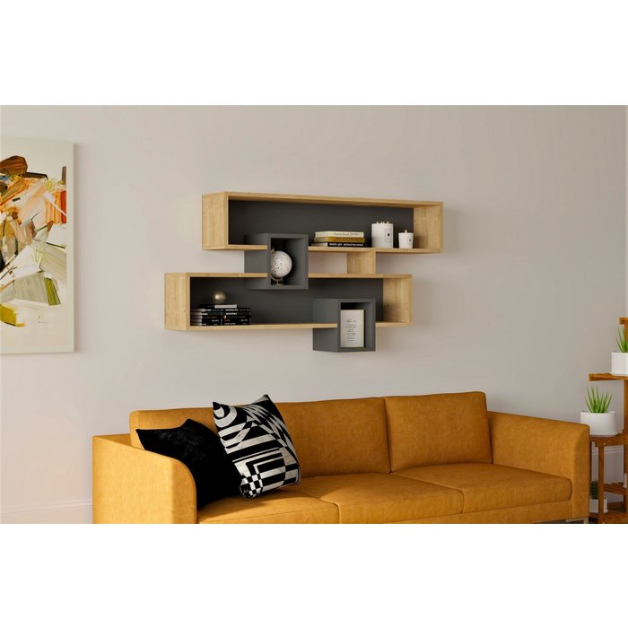 Estante de pared karen antracita zafiro