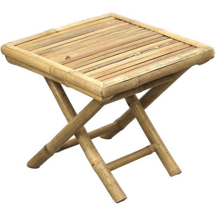 Mesa plegable de bambú 39x39x32 cm