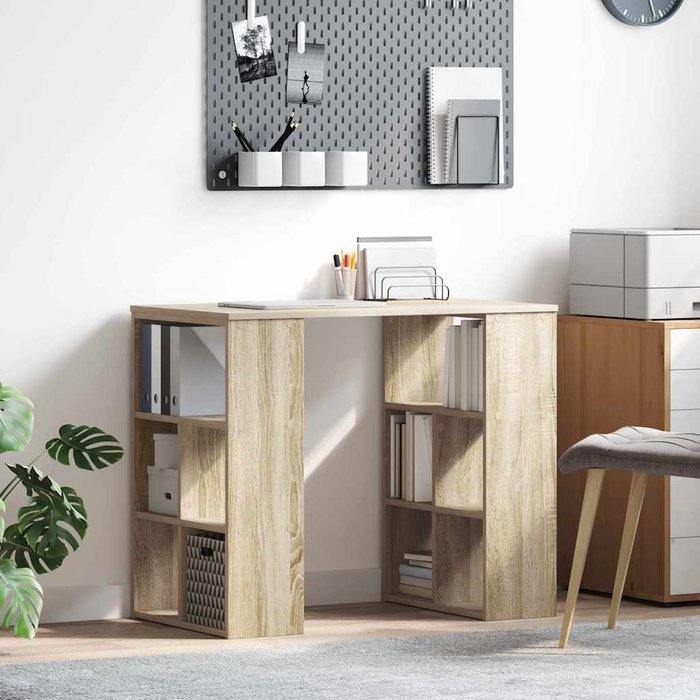 Escritorio sonoma oak de 90 x 50 x 75 cm, fabricado en madera de ingeniería.