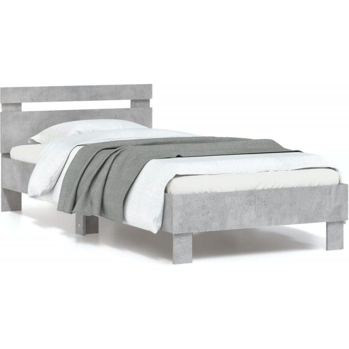 Estructura de cama sin colchón con luces led 90x200 cm