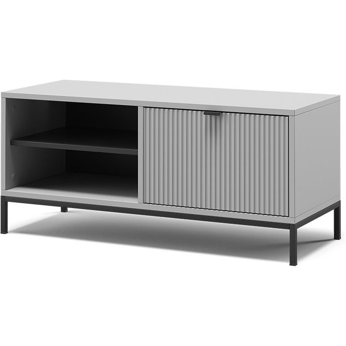 Vicco banco para zapatos eliza, gris, 100 x 45 cm con puerta plegable