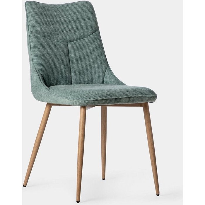 Silla de comedor de tela menta 46x85 cm