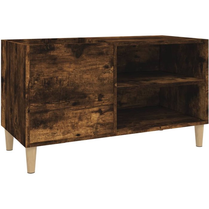 Mueble discos madera contrachapada roble ahumado 84,5x38x48 cm – comfortxl