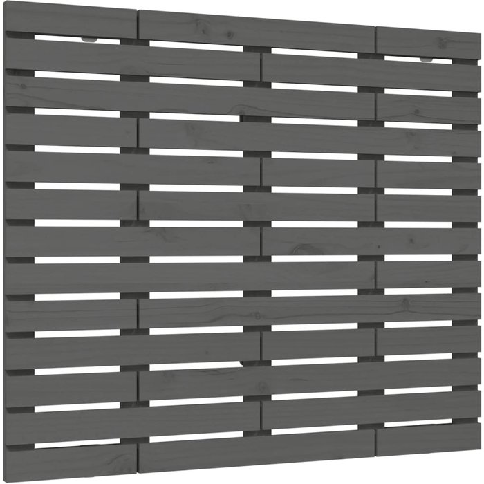 Cabecero de cama - mueble cabecero de pared madera maciza pino gris 146x3x91,5