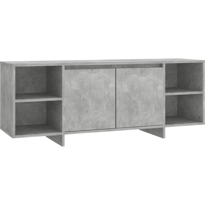 Mueble de tv de contrachapado gris hormigón 130x35x50 cm - comfortxl