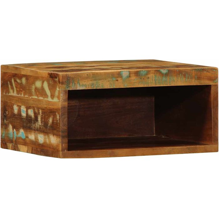 Mueble de tv de pared madera maciza reciclada 40x30x19 cm - comfortxl