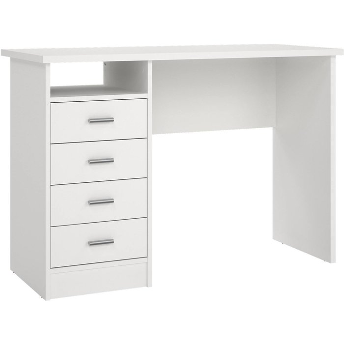 Wellhome escritorio tormes con 3 cajones 110x48x76 cm color blanco
