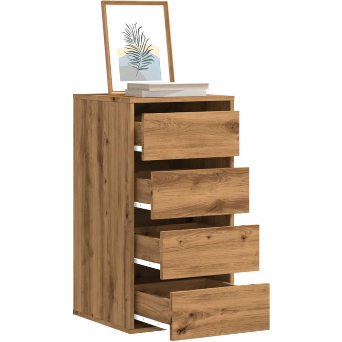 Cómoda esquinera artesanal de roble 40x41x76 cm de madera contrachapada