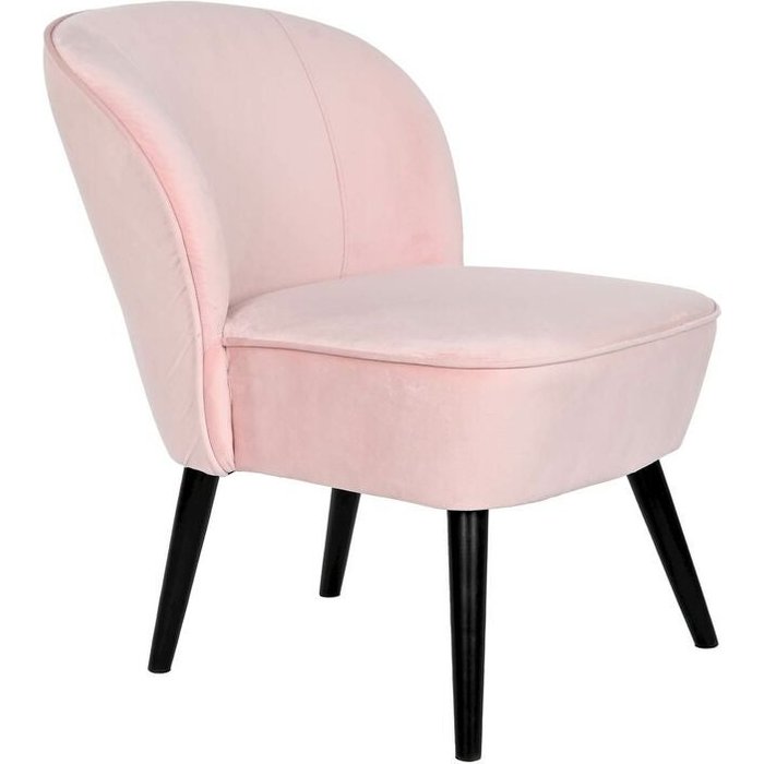 Butaca dkd home decor negro rosa claro madera 60 x 70 x 78 cm