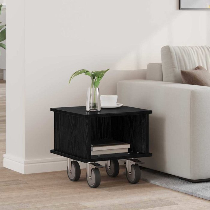 Mueble de tv, roble negro, 37 x 35 x 35 cm, madera de ingeniería