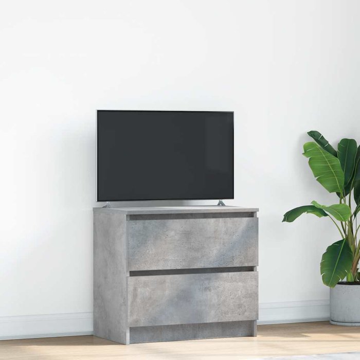 Mueble de tv madera de ingeniería gris hormigón 60x35x54 cm