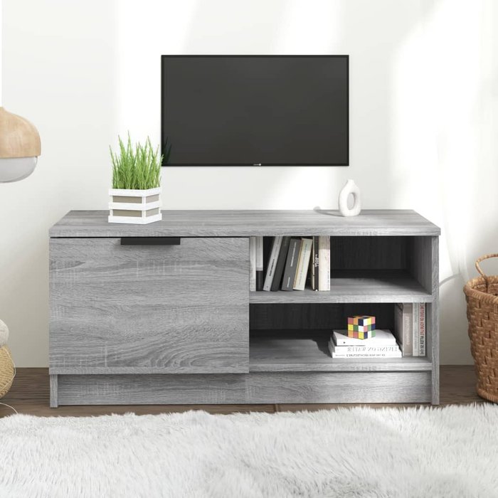 Maison exclusive - mueble para tv madera contrachapada gris sonoma 80x35x36,5 cm