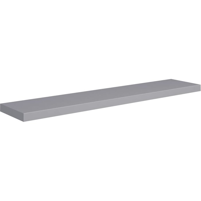 Estante flotante de pared mdf gris 120x23,5x3,8 cm