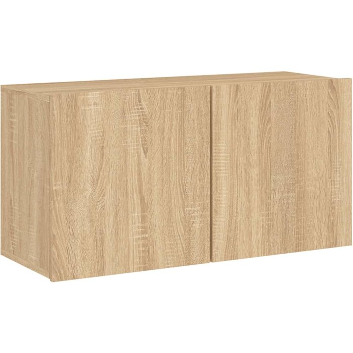 Mueble para tv de pared roble sonoma 80x30x41 cm - comfortxl