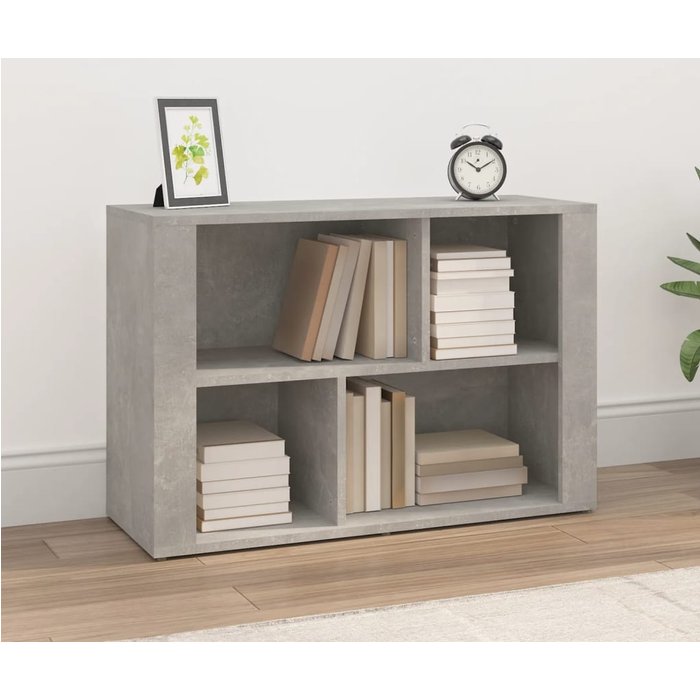 Aparador de madera contrachapada gris hormigón 80x30x54 cm - comfortxl