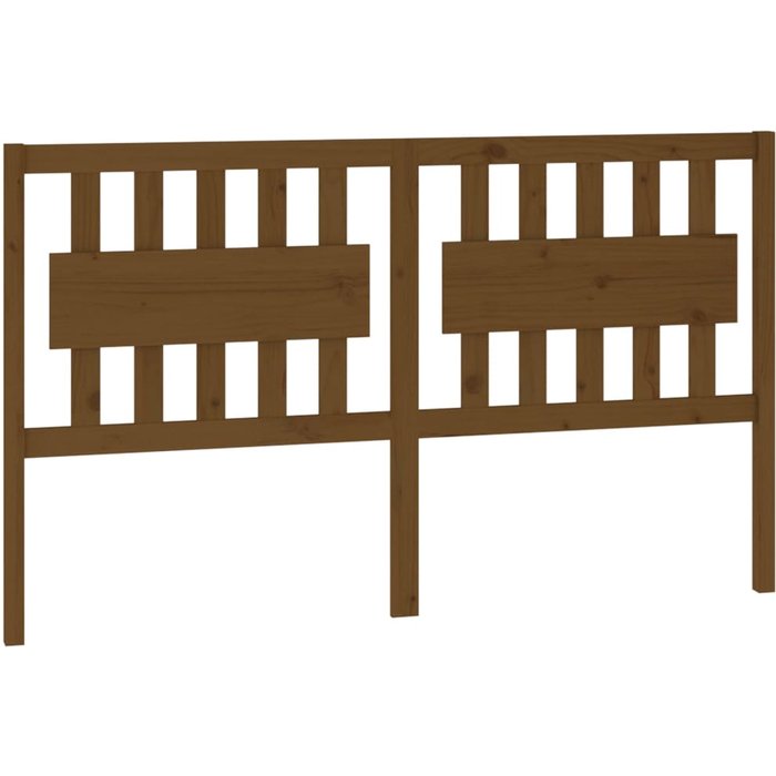 Cabecero de cama madera maciza pino marrón miel 155,5x4x100 cm - comfortxl