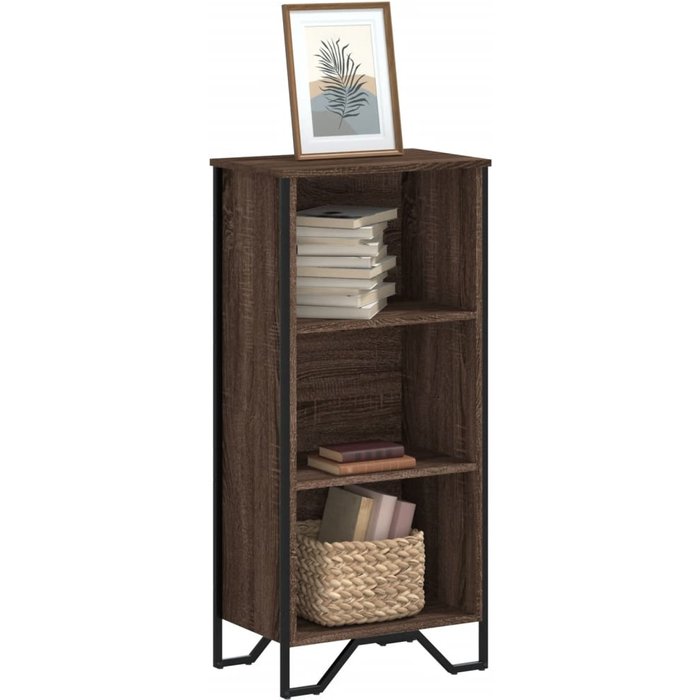 Librería roble marrón 50x31x106 cm madera contrachapada