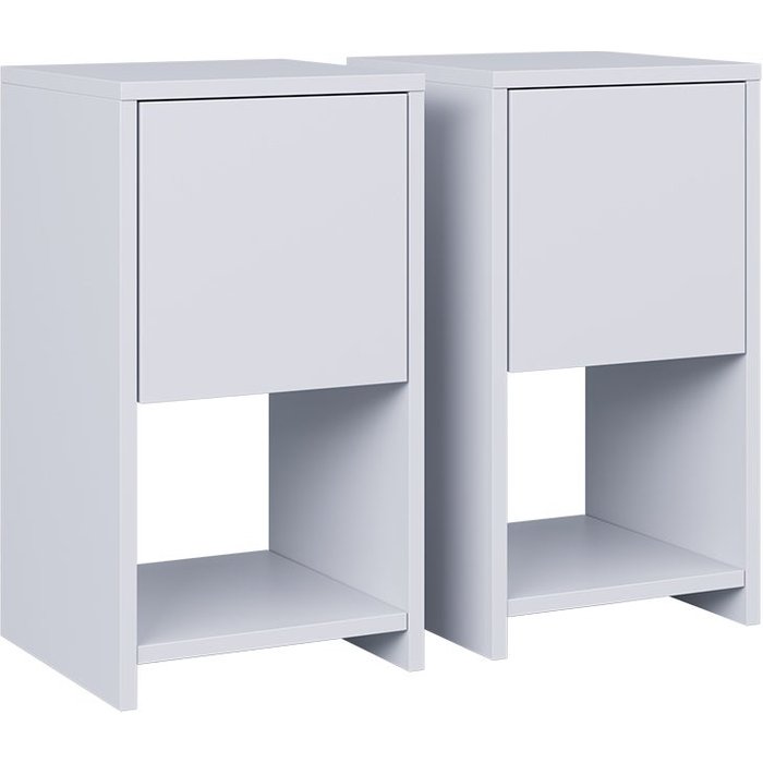 Vicco mesilla de noche evo, blanco, lote de 2