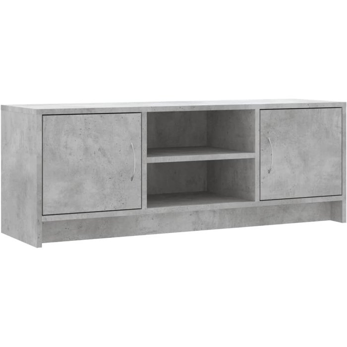 Mueble tv gris cemento 102x30x37,5 cm madera contrachapada