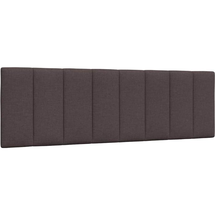 Cabecero de cama acolchado tela marrón oscuro 160 cm