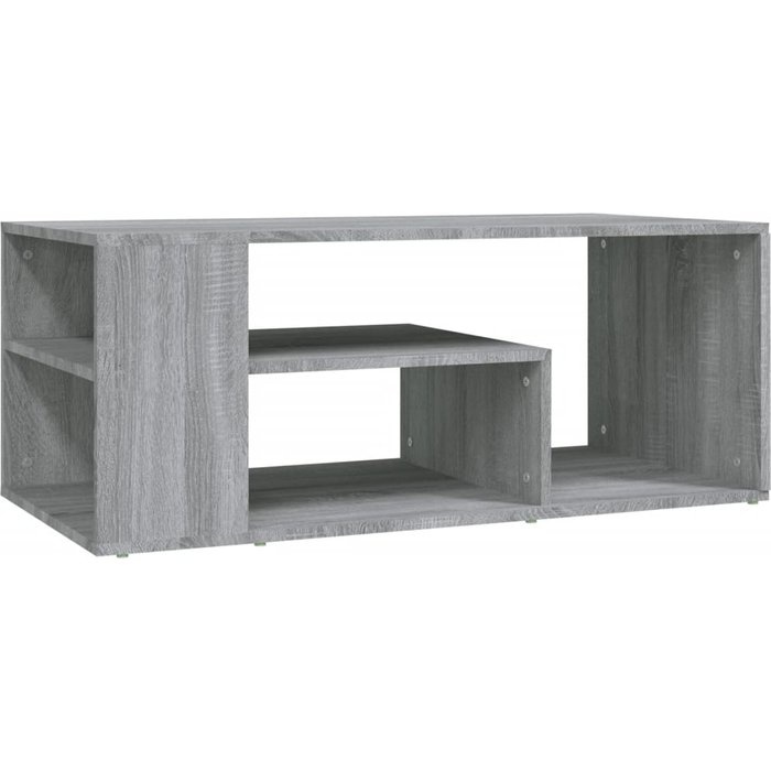 Mesa de centro sonoma de contrachapado gris 100x50x40 cm - comfortxl