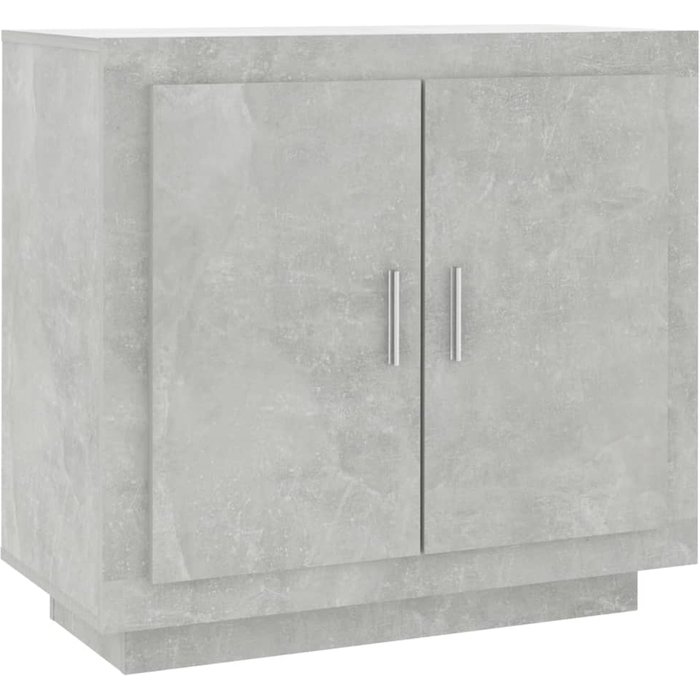 Aparador de madera contrachapada gris hormigón 80x40x75 cm - comfortxl