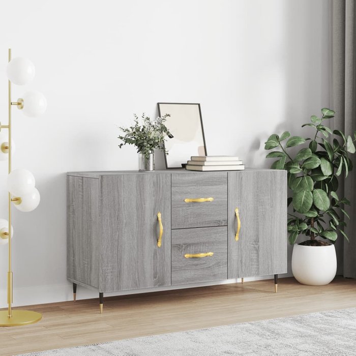 Maison exclusive - aparador de madera de ingeniería gris sonoma 100x36x60 cm