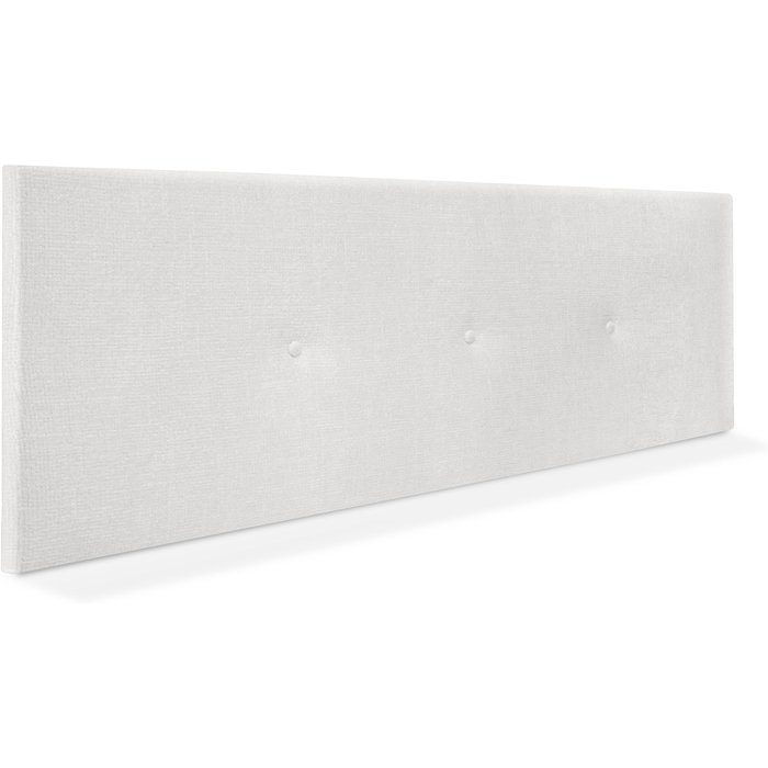 Dhome cabecero de lana natural con botones 150x50cm camas 150 - blanco
