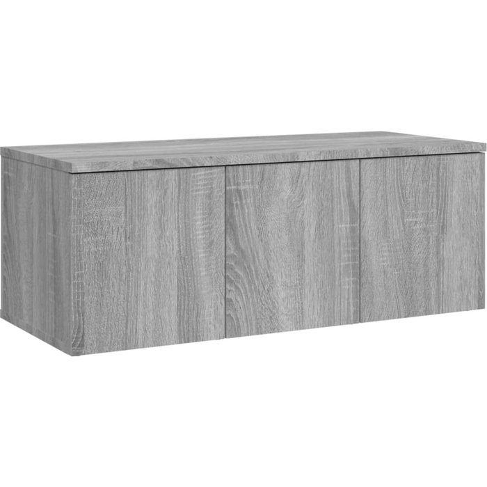 Mueble de tv sonoma de contrachapado gris 80x34x30 cm - comfortxl