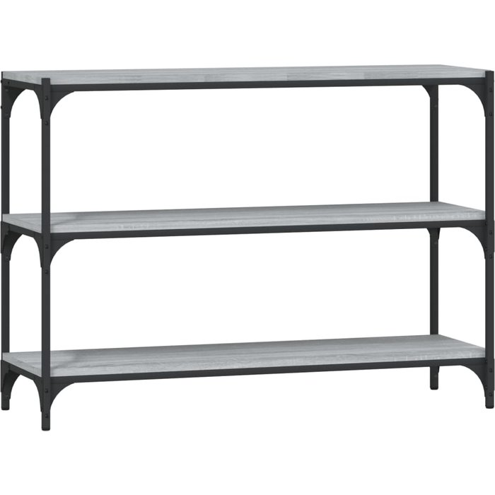 Estantería contrachapada y acero gris sonoma 100x33x70,5 cm – comfortxl