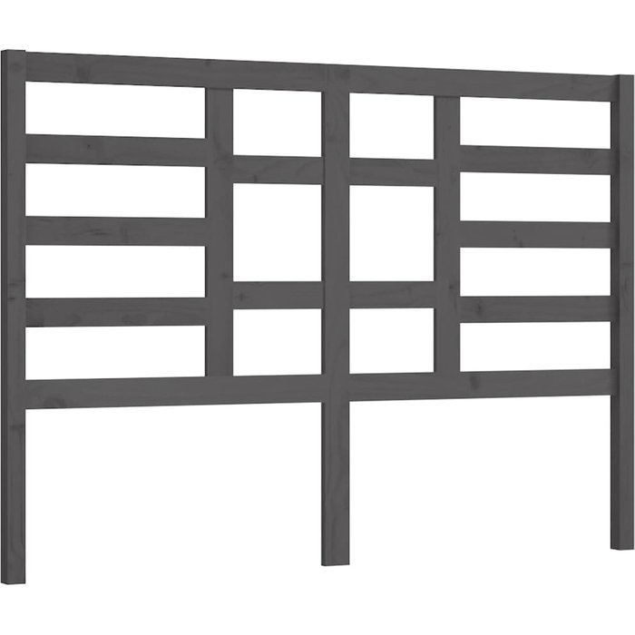 Cabecero de cama madera maciza de pino gris 166x4x104 cm - comfortxl
