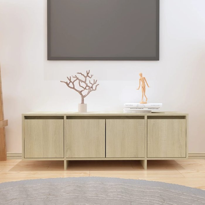 Mueble para tv madera contrachapada roble 120x30x40,5 cm