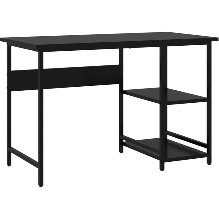 Escritorio para ordenador de mdf y metal negro 105x55x72 cm - comfortxl
