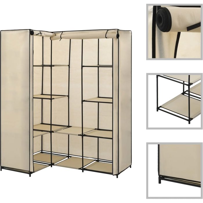 Armario esquinero crema 130 x 87 x 169 cm