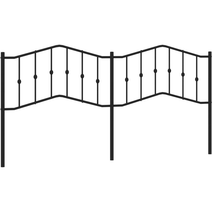 Cabecero cama - mueble cabecero de repuesto de metal negro 200 cm