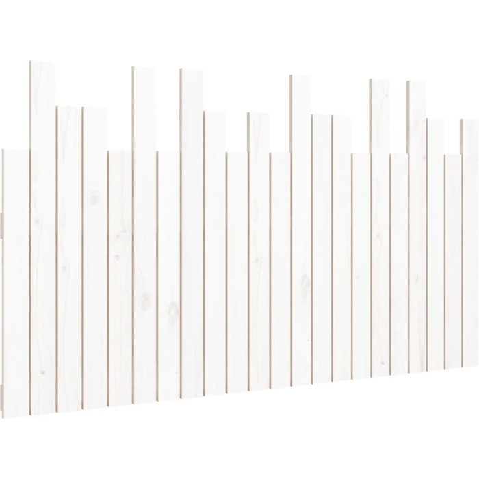 Cabecero de cama de pared madera maciza pino blanco 140x3x80 cm