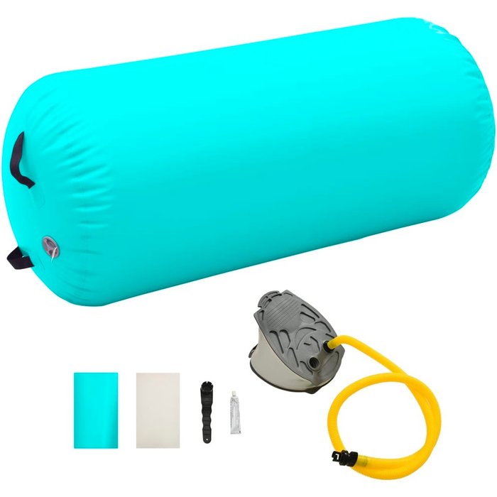 Rodillo de gimnasia hinchable con bomba 120x90 cm pvc verde